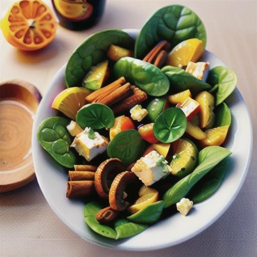 Citrus and Cinnamon Spinach Salad