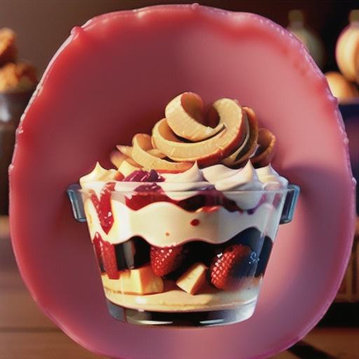 Grape jelly trifle with syllabub