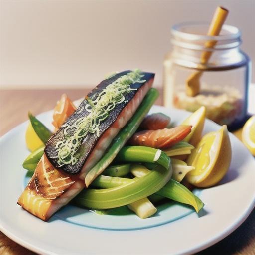 Crispy skinned salmon with fennel remoulade