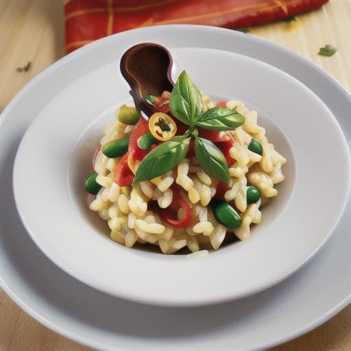 Lemon risotto with garlic marinara