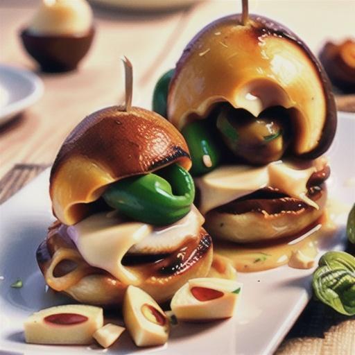 Chicken involtini with smoked mozzarella (scamorza)