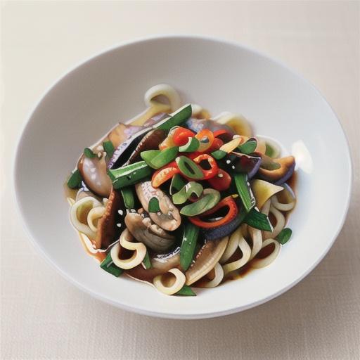 Oyster mushroom & noodle stir-fry