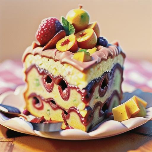 Buttermilk Mango-Berry Crumb Cake