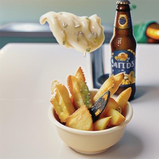 Beer-battered fish and chips