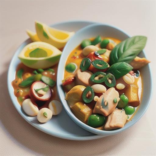 Tikka chicken & bean curry with pappadums