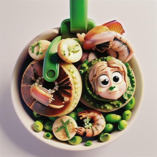 Mini pesto, pea and prawn patties