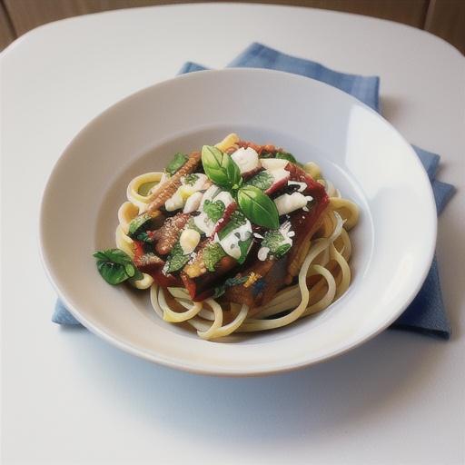 Spiced lamb, pasta and parmesan bake