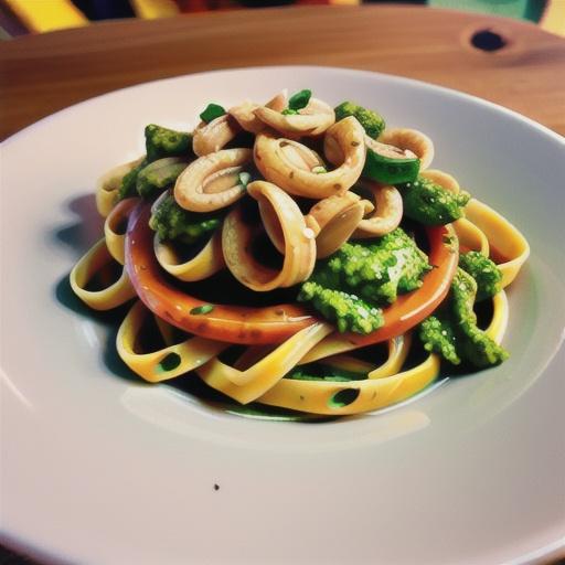 Sunflower-Basil Pesto Tagliatelle for Two