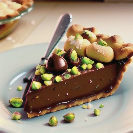 Sea Salt-Pistachio Fudge Pie