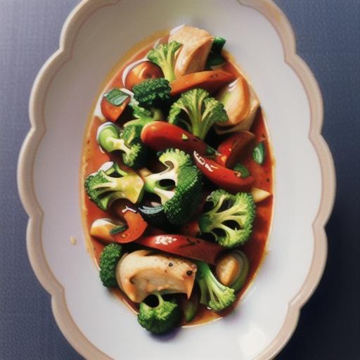 Easy Red Thai Curry with Chicken and Broccoli