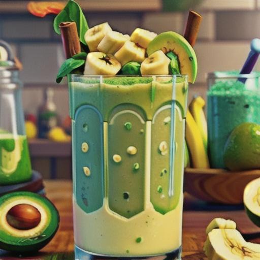Banana, Avocado, and Spinach Smoothie