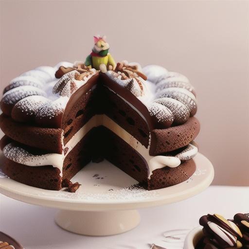 Chocolate pecan cake