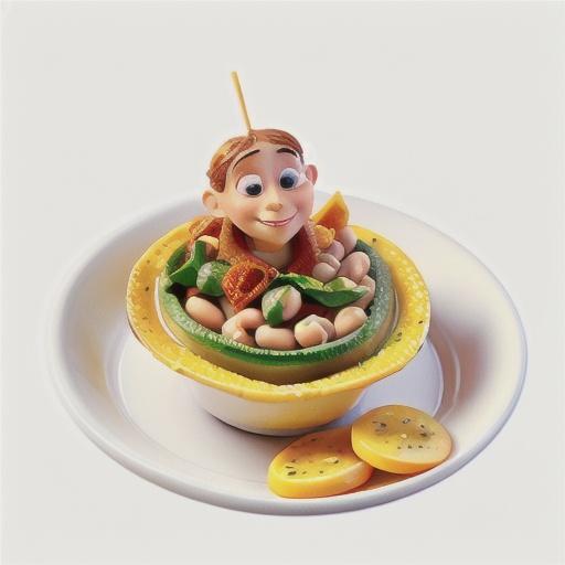 Polenta with white bean salad