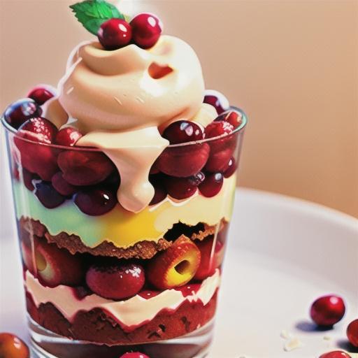 Cranberry-Peach Gingerbread Trifle