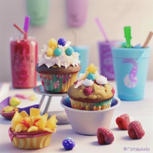 Funfetti raspberry and coconut muffins