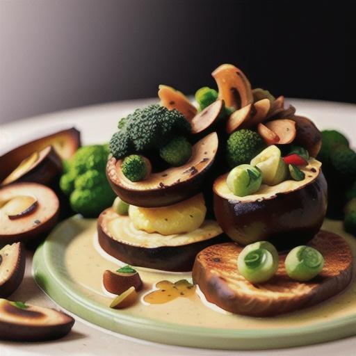 Braised Broccoli and Porcini with Polenta