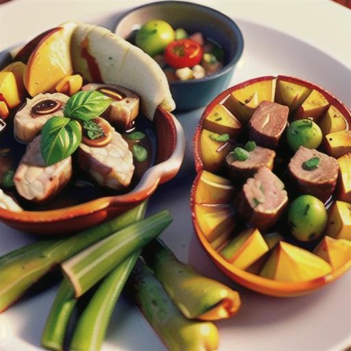 Baked lamb chops with pumpkin