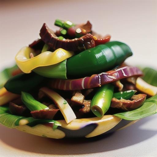 Chilli bean sprout and beef salad