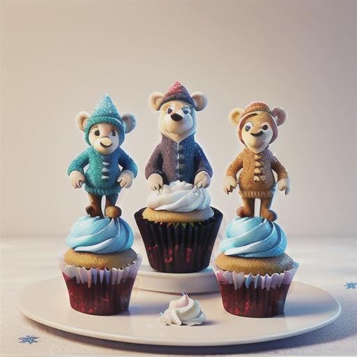 Teddy’s Winter Wonderland Cupcakes