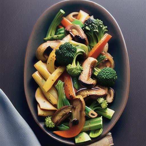 Crispy beef and shiitake noodles