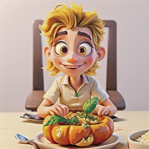 Pumpkin and basil risotto