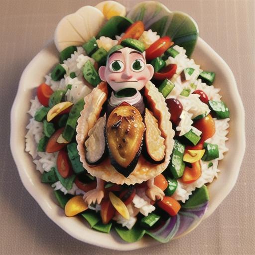 Warm turkey and rice salad