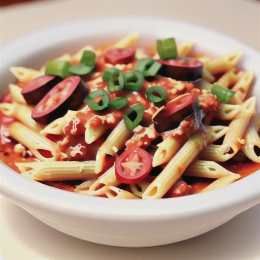 Penne with Spicy Vodka Tomato Cream Sauce