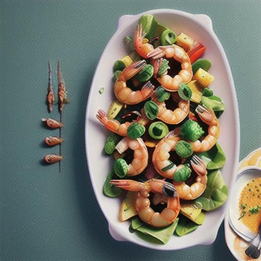 Prawn and romesco salad