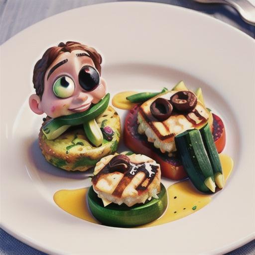 Zucchini and haloumi fritters