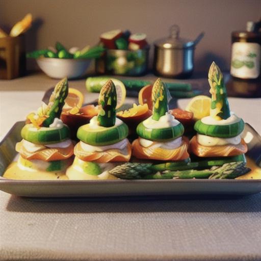 Asparagus and Smoked Salmon Bundles with Meyer Lemon Sauce