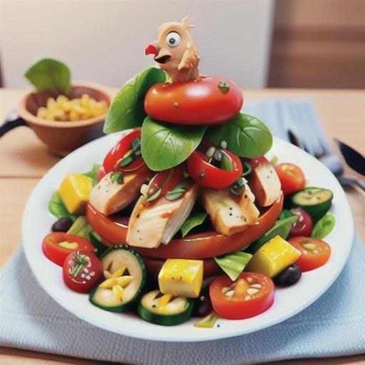Warm chicken salad