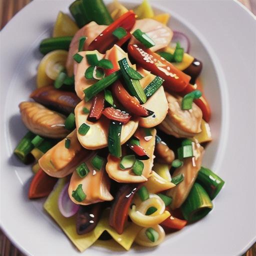 Chicken pad kee mao
