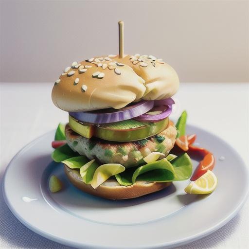 Herbed fish burgers with soy and chilli mayonnaise