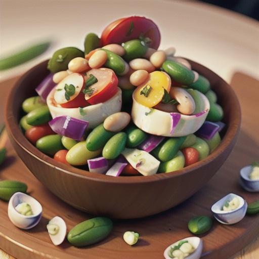 Three Bean Salad with Feta Cheese