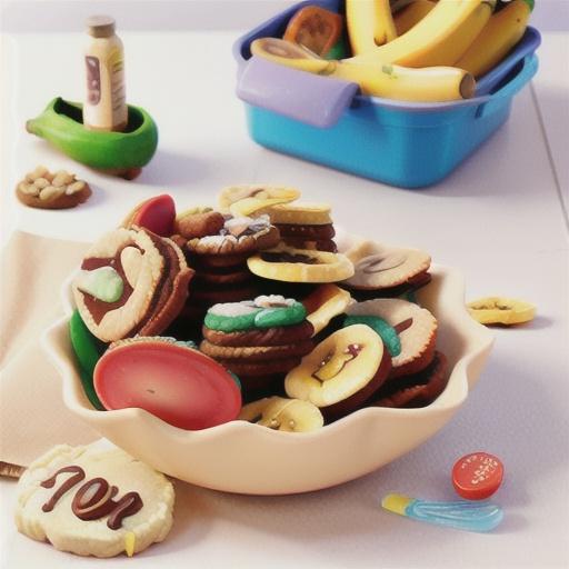 Banana, oat and seed cookies