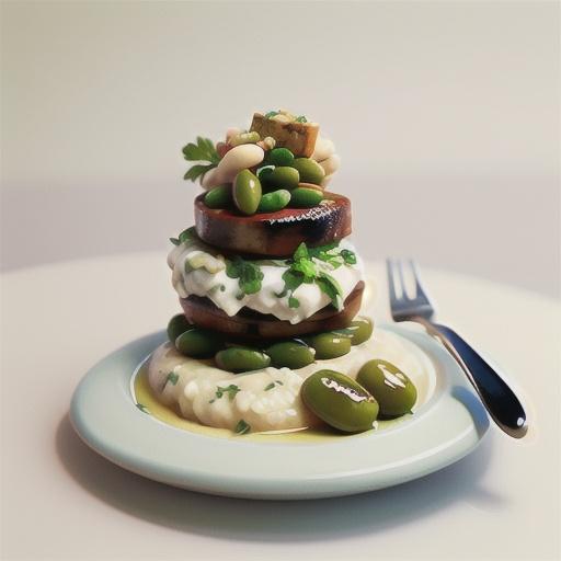 Chargrilled steak with green-olive tapenade and butter-bean mash