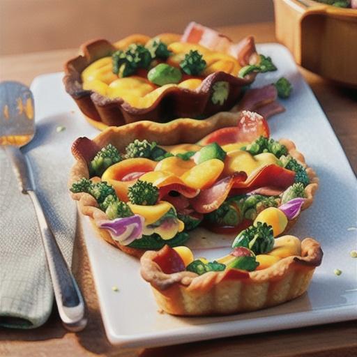 Broccolini & bacon tart