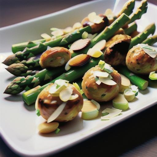 Asparagus with Sliced Almonds and Parmesan Cheese