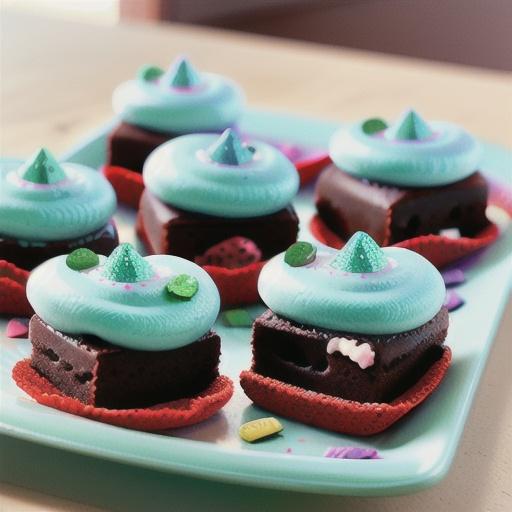 Peppermint-Rainbow Chip Frosted Brownies