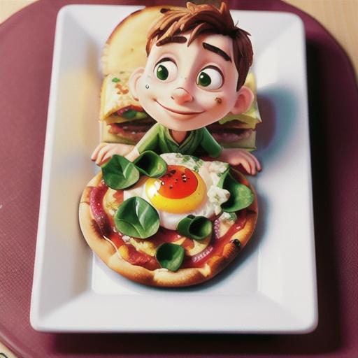 Bacon and egg pizzas