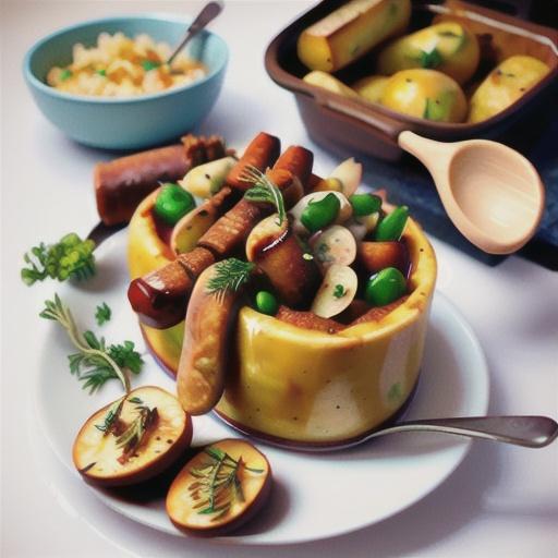 Sausage, potato & fennel roast