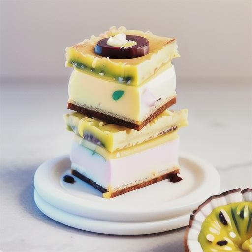 Passionfruit coconut vanilla slice recipe