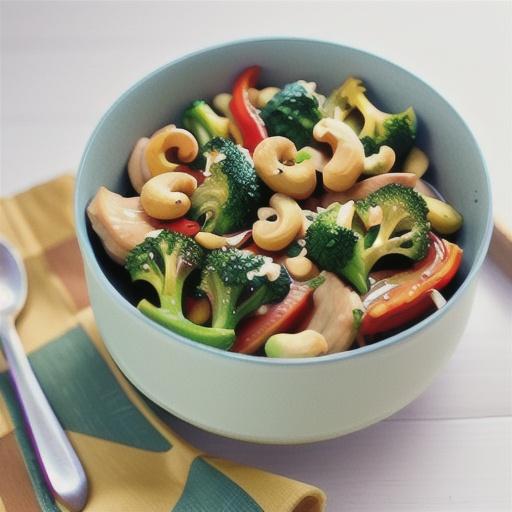 Chicken, broccoli and cashew stir-fry recipe for two