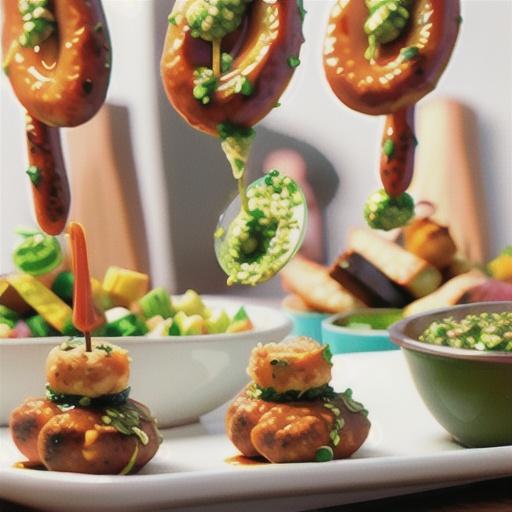 Chorizo Nuggets with Chimichurri Dipping Sauce