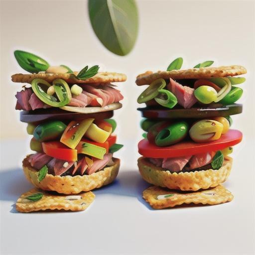 Tuna, olive, capsicum and herb