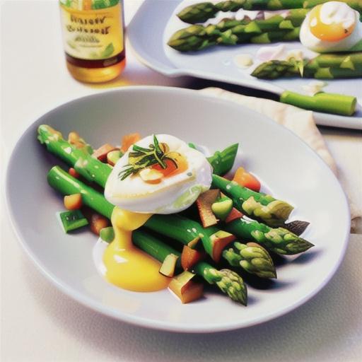Asparagus with poached egg