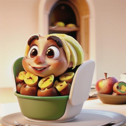 Microwave-baked apples