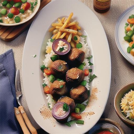 Lamb and rice koftas