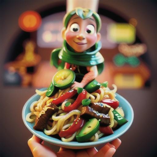 Mongolian beef chow mein