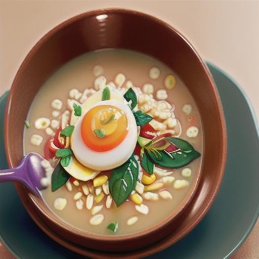 Quick Vegetarian Egg-Lemon Soup with Brown Rice